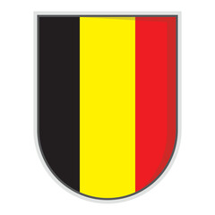 Belgium national flag Shield Badge