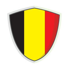 Belgium national flag Shield Badge