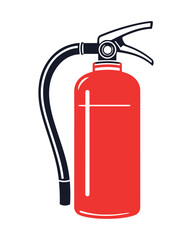 Fire extinguisher clipart vector. White background