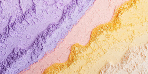 A non-seamless design with layered, grainy textures in peach fuzz, lilac, and sunshine yellow, creating an abstract composition with an artsy, tactile feel.