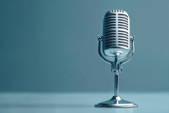 Mockup podcast cover mockup featuring a vintage microphone design