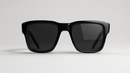 sunglasses resting on a pure white surface