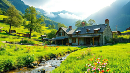 cool and beautiful natural scenery background