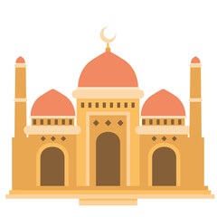 mosque flat vector illustration 
