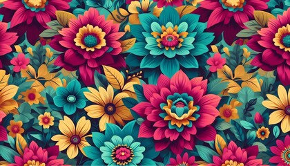 Vibrant Floral Symphony, GENERATIVE AI