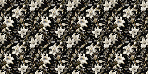  Seamless watercolor floral pattern - green leaves and branches composition on  background, perfect for wrappers, wallpapers, postcards, greeting cards, wedding invitations, romantic events