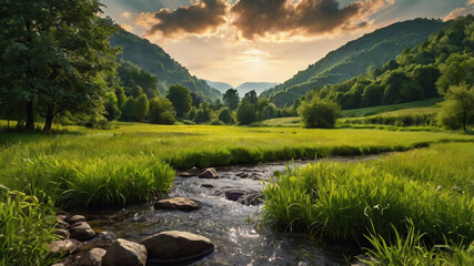 cool and beautiful natural scenery background