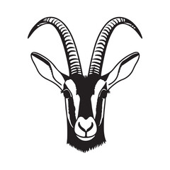 Roan Antelope Illustration – Safari and Nature Symbol © tanvir275