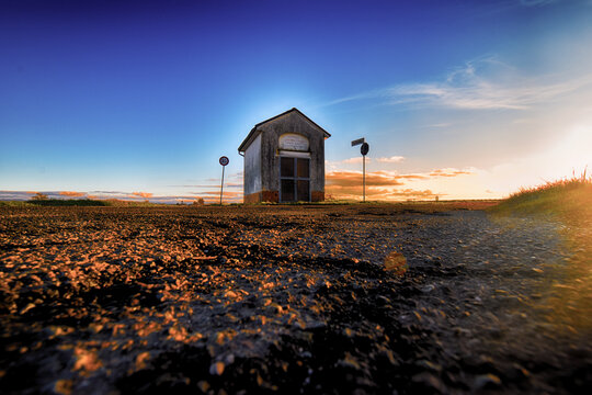 Small chapel in rural landscape, Bosco Marengo, Alessandria, Piedmont, Italy