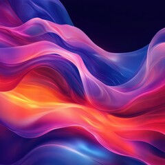 Dynamic Abstract Fluid Forms Representing Enterprise Technology Aesthetics in a Dreamlike Environment