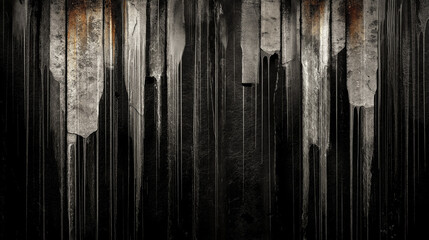 Fototapeta premium Abstract Textured Stone: A close-up of weathered, grey, and black stone texture, displaying a variety of shapes, lines, and patterns.