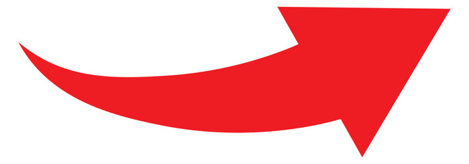 Long arrows icon. Long curved hand drawn arrow isolated.