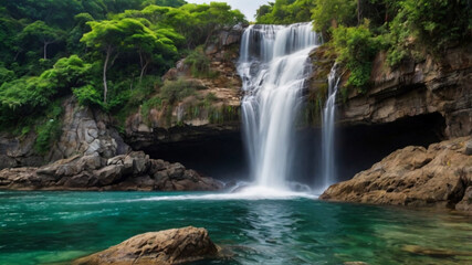 Fototapeta premium waterfall in the mountains