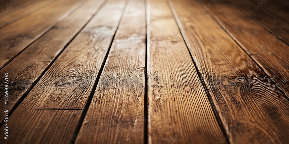 Poster rustic wooden floorboards with close-up texture and natural woodgrain pattern : generative ai