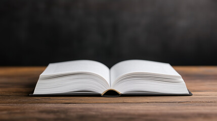 Fototapeta premium an open book on a gray background