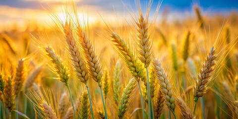 Minimalist Wheat and Tares Field: Nature's Contrast Stock Photo