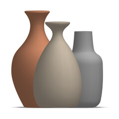 Unique ceramic vases collection in vibrant colors and shapes