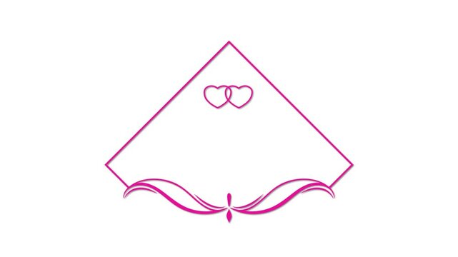 vector illustration of a pink ribbon with a bow