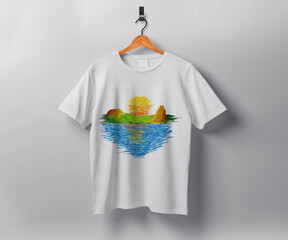 T-shirt design realistic to vintage design