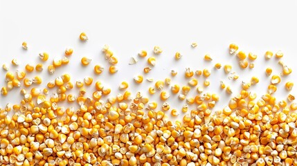 corn on white background with empty space