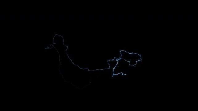 black silhouette. water splash on black background. lightning in the dark. lightning in the sky