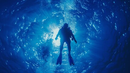 Exploring the enchanting underwater world with a diver  a journey into aquatic wonders
