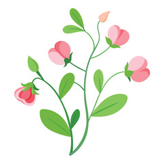Fototapeta premium Creative Different summer flowers and gardening design on a white&nbsp;background