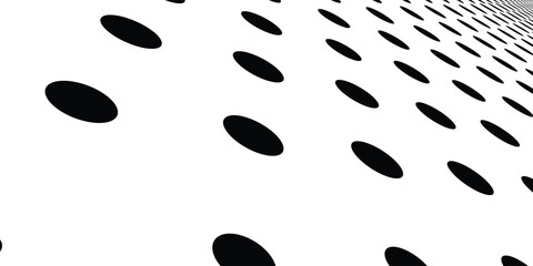 Dotted vector abstract background, light grey dots in perspective flow, dotty texture abstraction, big data technology image