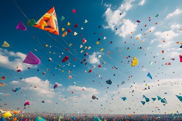 Vibrant of Joy and Freedom in the Sky