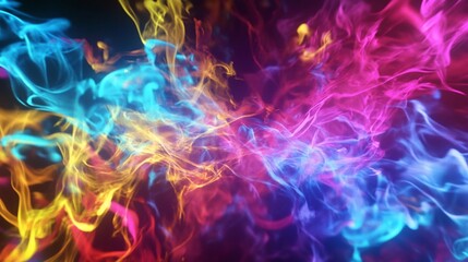 Dynamic abstract flames animation with swirling patterns in multiple vibrant colors