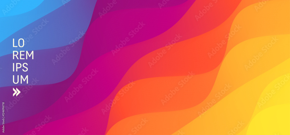 Wall mural abstract wavy background with modern gradient colours and texture effect. vector illustration for br