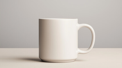 Obraz premium a white mug with a simple design