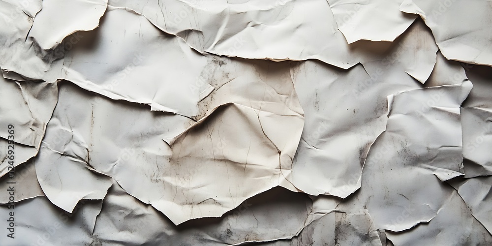 Leinwandbilder Abstract Crumpled Paper Texture Background for Creative Design and Artistic Concepts : Generative AI