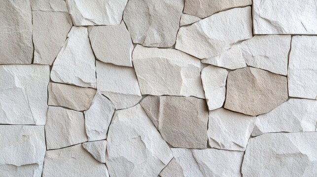 Beige and white stone wall texture background