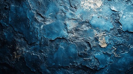Obraz premium Deep Blue Textured Wall Background Abstract Grunge Surface