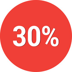 A red round sticker with the text 