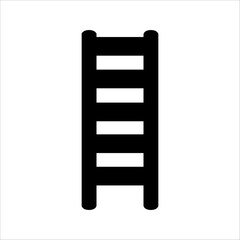 Man climbing, people walking going up on step ladder icon vector image, with white background