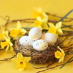 Obraz premium Easter holiday celebration banner greeting card banner