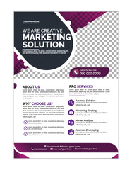 Corporate business flyer a4 template, modern flyer design, editable vector template design, abstract design, perfect for creative professional business, new digital marketing flyer set.