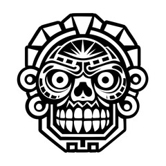 Ancient mayan icon in glyph style