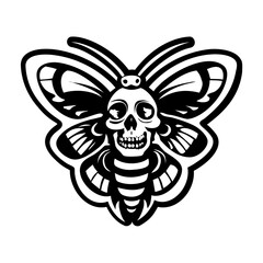 A solid style icon of death skull symbol