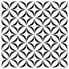 Seamless black and white geometric pattern.