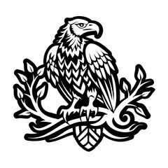 Vulture bird icon in glyph style