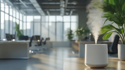 Office diffuser aroma therapy, modern workspace