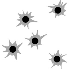 Bullet holes hitting the wall. gunshots holes. bombshell	
