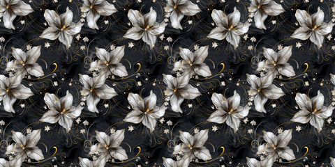 Seamless watercolor floral pattern - green leaves and branches composition on background, perfect for wrappers, wallpapers, postcards, greeting cards, wedding invitations, romantic events