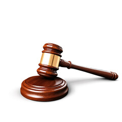Gavel isolated on transparent background