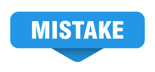 mistake sticker. mistake sign on transparent background