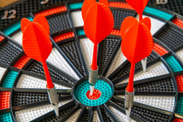 modern electronic darts with embedded darts.