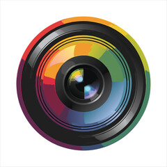 Professional Camera Lens Illustration Downloadable for Commercial and Personal Use